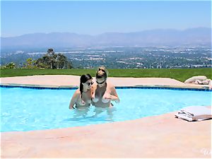 Shyla Jennings and Ryan Ryans after pool beaver party